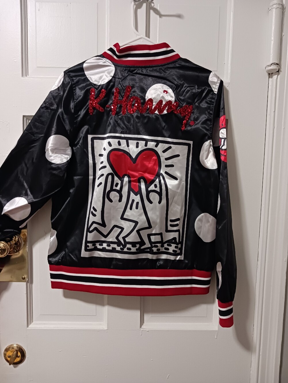 NWT Members Only Keith Haring Windbreaker Varsity Jacket  Women's Sz M